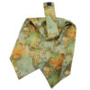 Elegant Ascot tie - Ideal for Event & Ceremony with Earth Map Pattern in Green