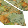 Elegant Ascot tie - Ideal for Event & Ceremony with Earth Map Pattern in Green