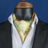 Elegant Ascot tie - Ideal for Event & Ceremony with Earth Map Pattern in Green