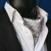 Men's Ascot tie - Suitable for Wedding with Paisley Design in Purple