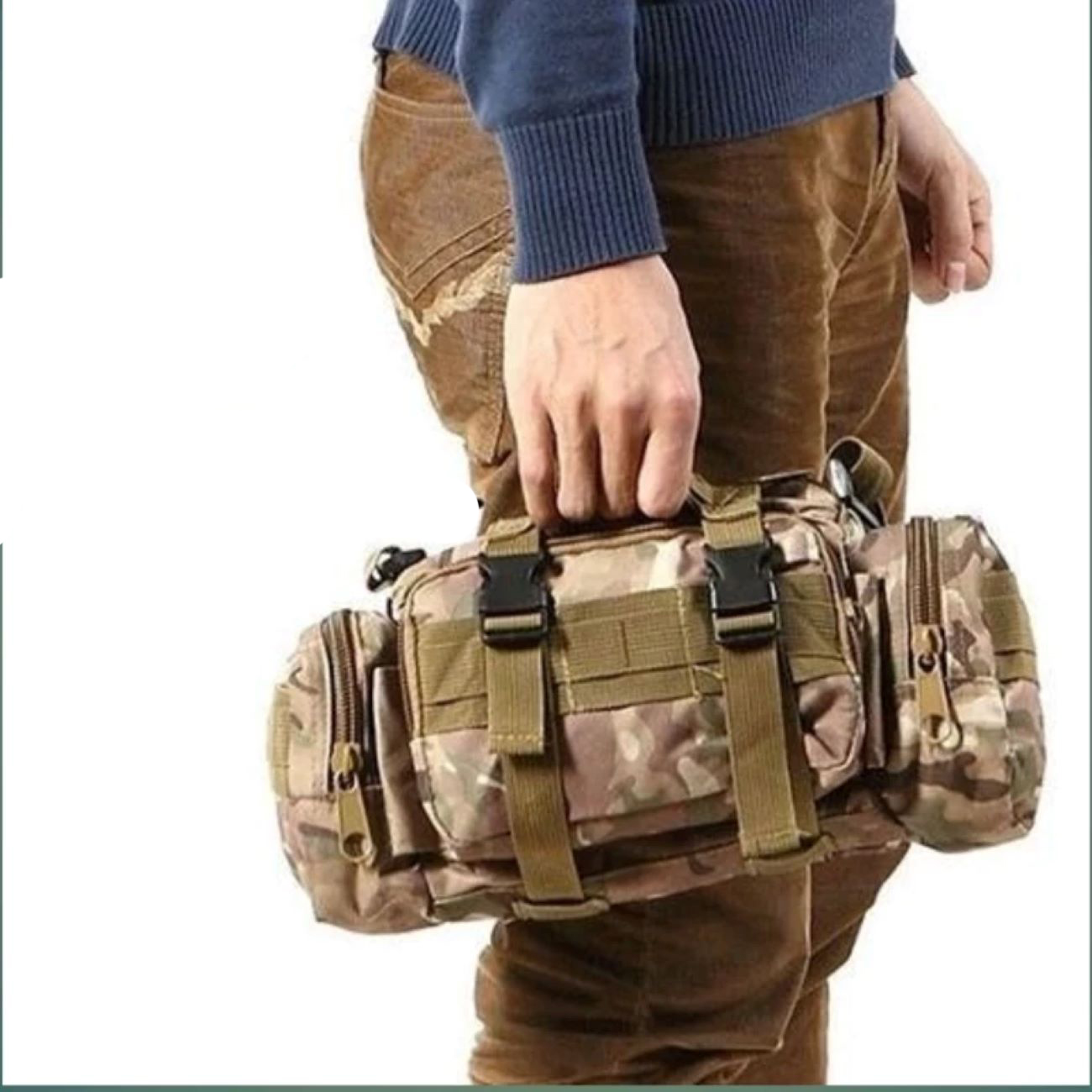 Men’s Military-Style Tactical Waist Bag with Multiple Compartments for Tools, Gear, and Daily Essentials