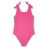 Mermaid Print Girls’ Swimwear | One-Piece Bow tie Design
