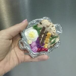 Miniature Kebab Dish Fridge Magnet – Suitable for Cultural Decor Lovers (4x)