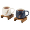 Minimalist Pallet Coaster Made of Wood – Suitable for Kitchens, Bars & Offices (Pack of 6)