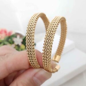 Minimalist Woven Cuff Bracelet for Women – Dainty, Adjustable & Elegant