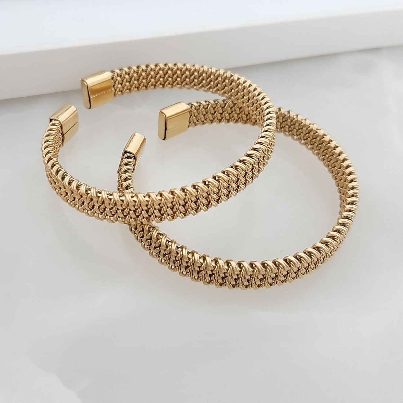 Minimalist Woven Cuff Bracelet for Women – Dainty, Adjustable & Elegant