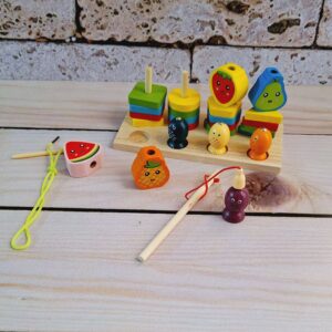 Montessori Shape Learning Toy with Fishing Theme – Suitable for Early Learners