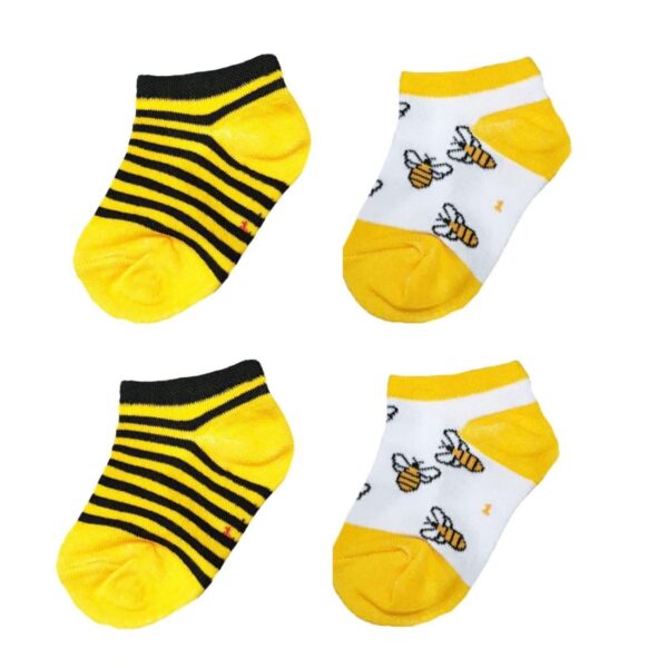 Newborn Bee Design Socks – 2-Piece Set