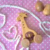 Organic Wooden Giraffe Toy Rattle – Suitable for Baby Showers