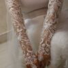 Ornate Bridal Gloves Embellished With Sequins And Pearls (1)
