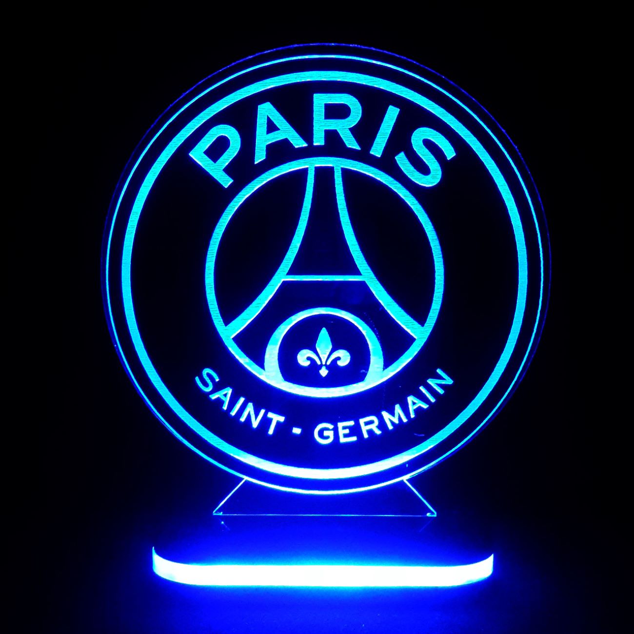 Paris Saint-Germain Team Logo Design Night Light