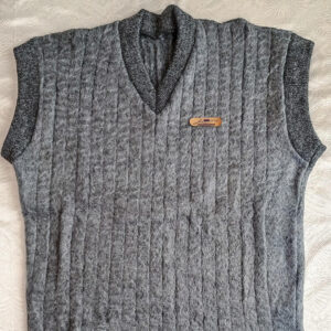 Persian Men’s Sleeveless Camel Wool Vest in Gray – Ideal for Office & Everyday Use