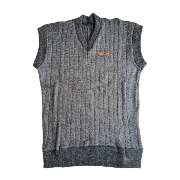 Persian Men’s Sleeveless Camel Wool Vest in Gray – Ideal for Office & Everyday Use