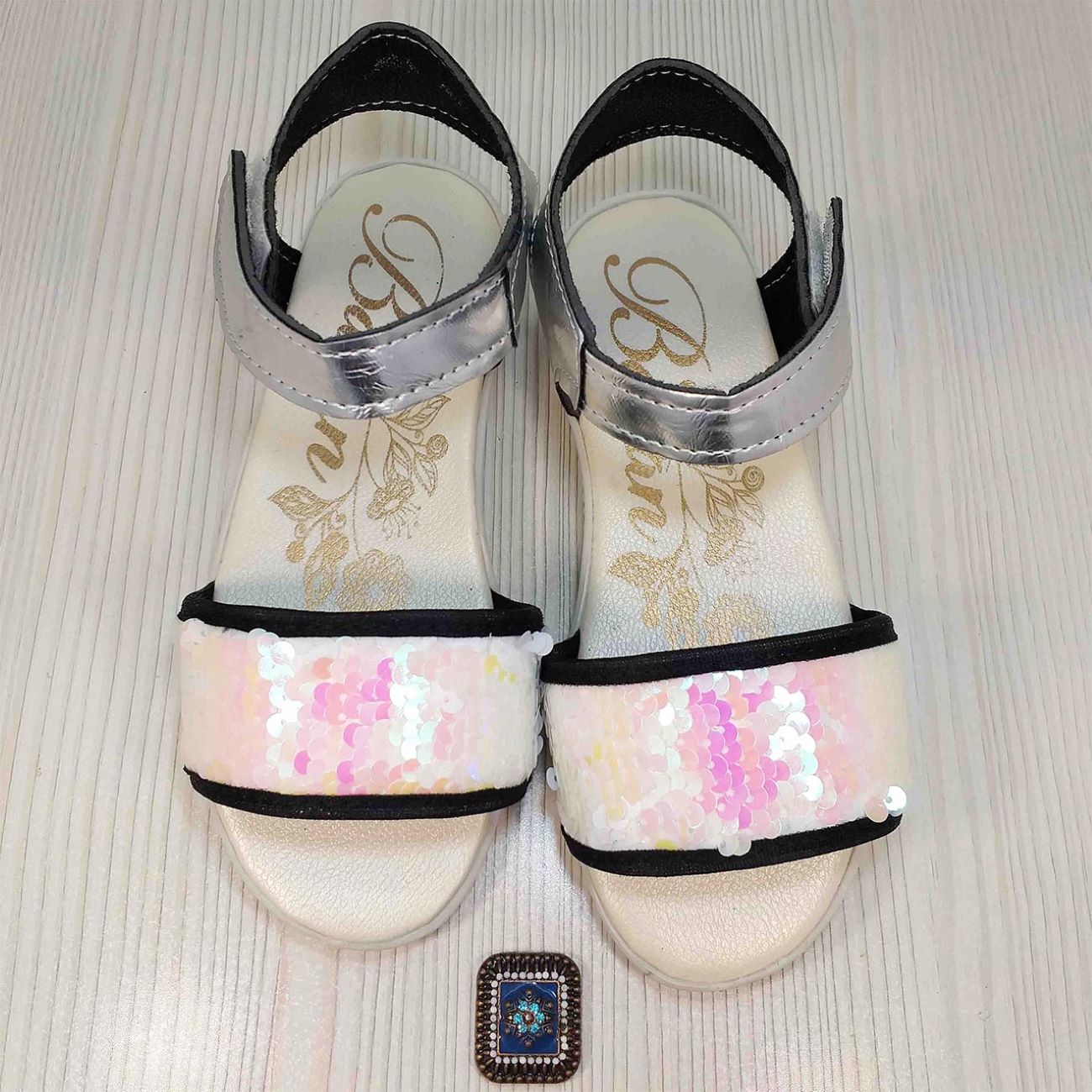 Pretty and Practical Girls’ Sandals – Designed for Comfort, Easy Fit with Squin Design