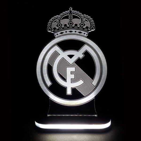Real Madrid Team Logo Design Night Light