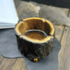 Resin Inlaid Wood Log Ashtray – Suitable for Indoor and Outdoor Use