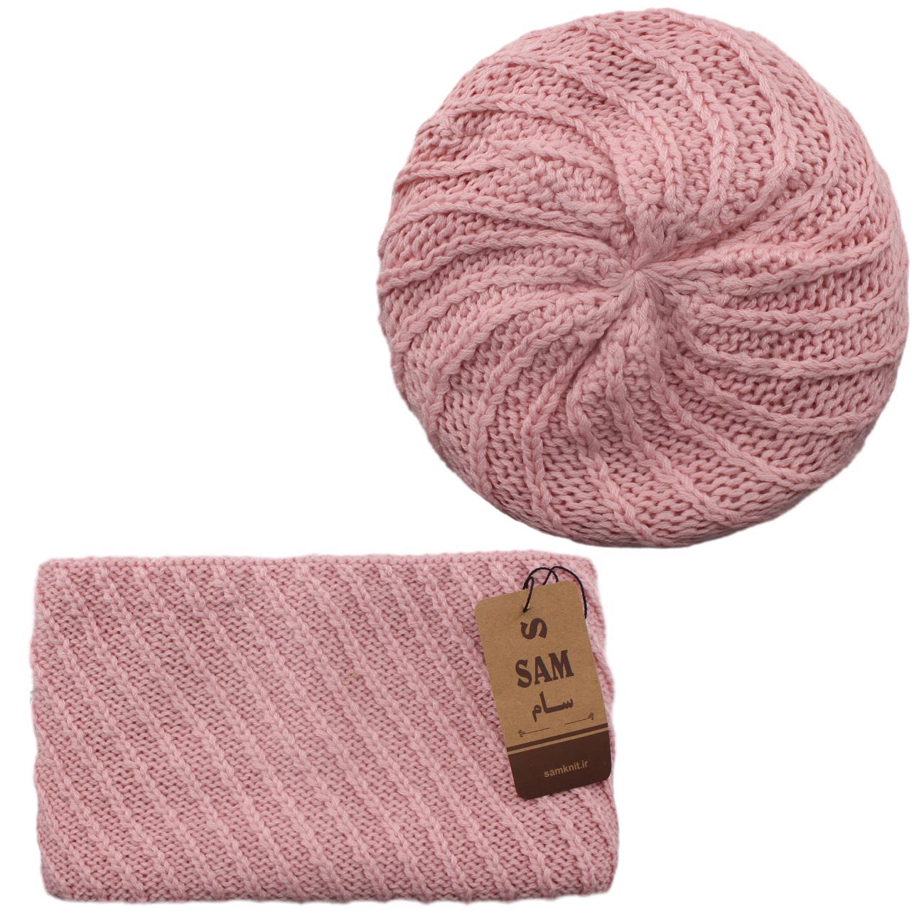 Ring Scarf and French Style Knitted Hat Set Perfect for Winter Warmth
