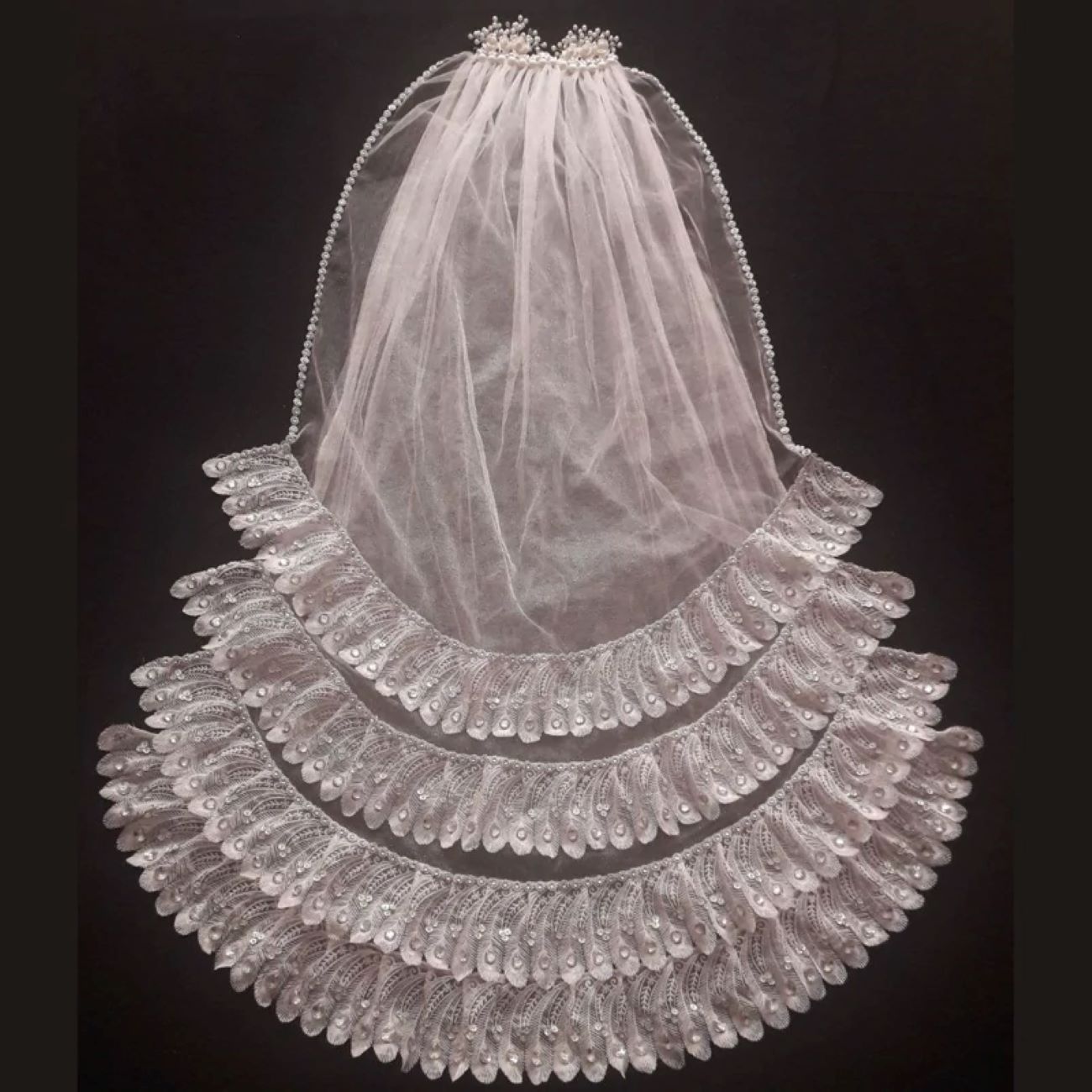 Romantic Wedding Veil with Long Train with Multiple Layer, and Secure Comb for All-Day Wear