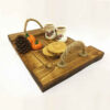 Rustic Wooden Tray with Jute Handles – Suitable for Coffee Tables