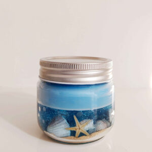 Scented Candle Jar for Perfect for Meditation & Every Room with Ocean Design