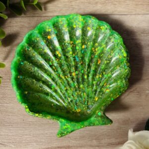 Seashell Jewelry Stand for Rings and Accessories in Resin