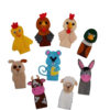 Set of Felt Finger Dolls – Farm Animal Kids Puppets, Suitable for Creative Play