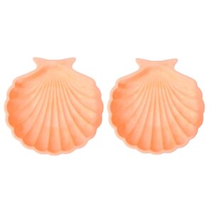Shell-Shaped Jewelry Holder Concrete Material in 2 Pcs