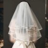 Short & Simple One-Layer Wedding Veil - Perfect for Effortless Style