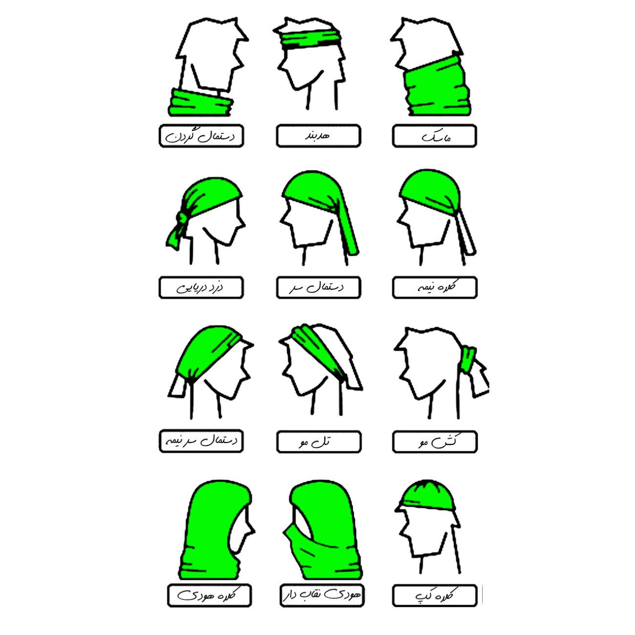 Stretchable Tube Scarf with Multi-Wear Options – Great for Headwraps, Face Covers, and Neck Warmers