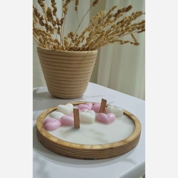 Stylish Wooden Candle Jar – Perfect for Gift & Home Decor with Heart Design
