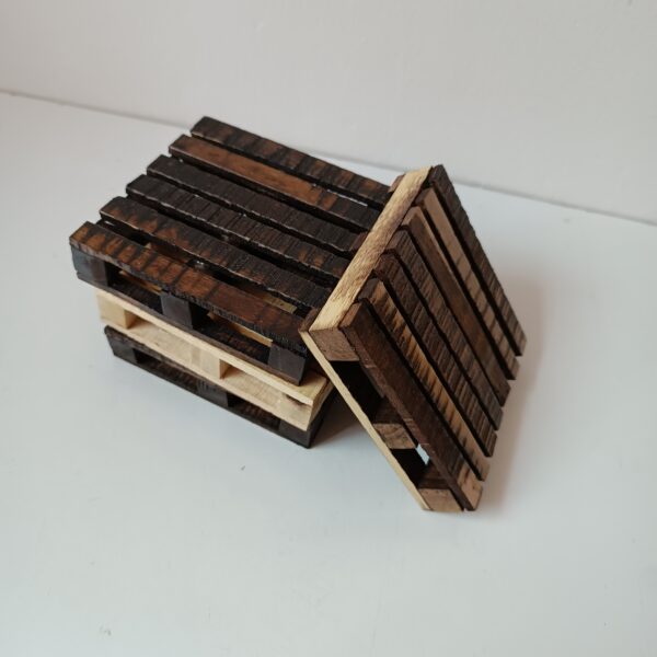 Table Pallet Coaster – Suitable for Rustic Home Accessory (Pack of 6)
