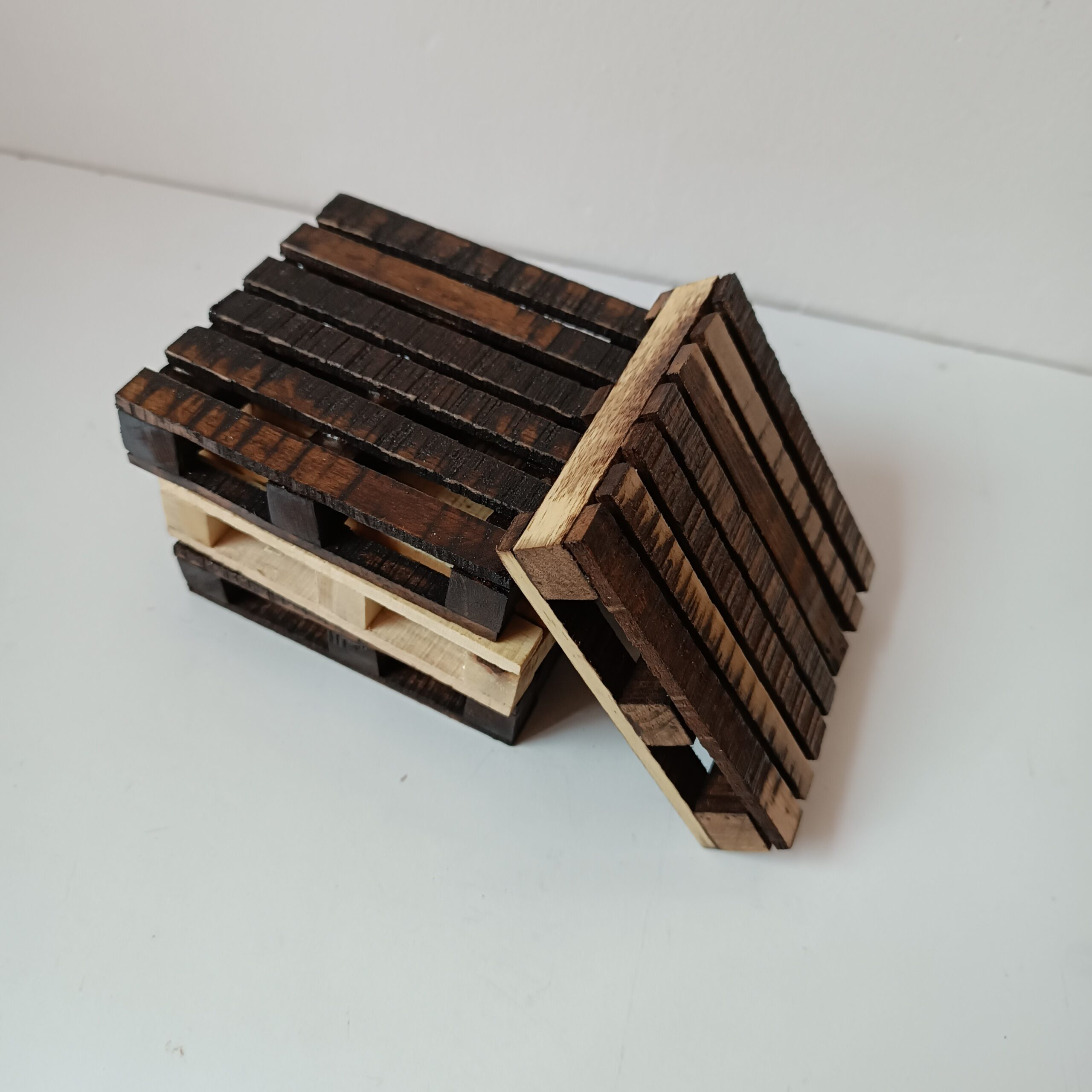 Table Pallet Coaster – Suitable for Rustic Home Accessory (Pack of 6)