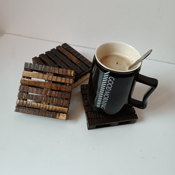 Table Pallet Coaster – Suitable for Rustic Home Accessory (Pack of 6)