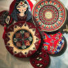 Traditional Pottery Wall Plate Set – Hand-Painted Persian Style