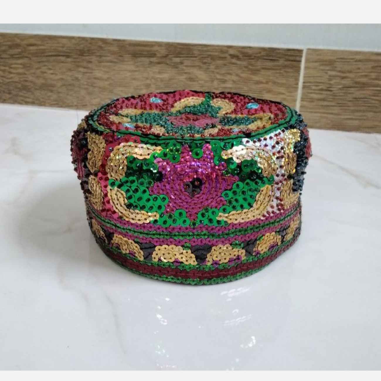 Traditional Sequin-Embroidered Hat - Perfect for Festivals & Nights Out
