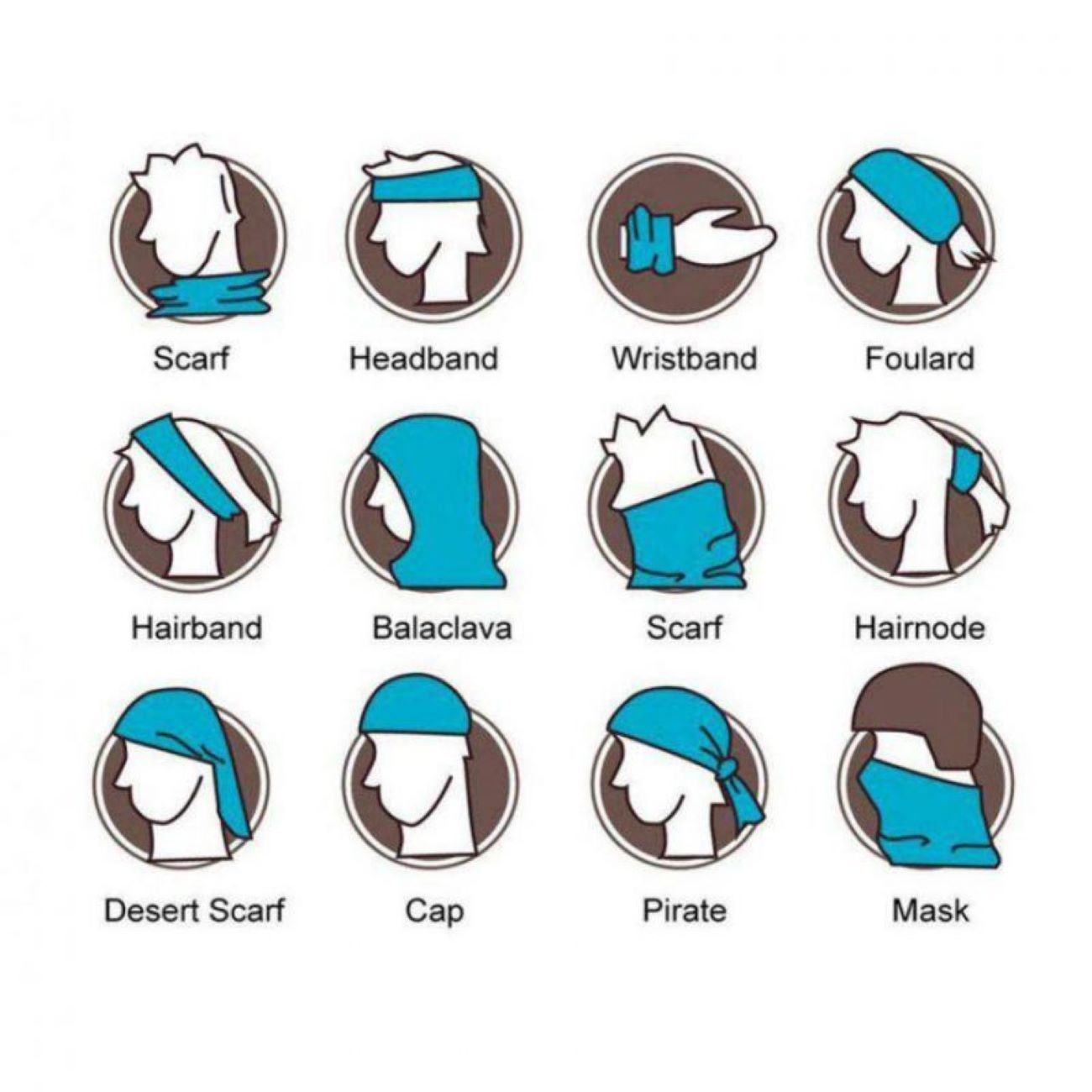 Tube Scarf – UV Protection & Sweat-Wicking in Barber Design