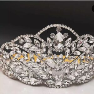Unique Bridal Crown, Fully Adorned with High-Quality Gems and Stones