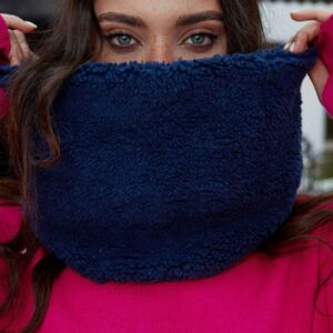 Winter Cowl Scraf in Teddy Fabric Soft & Warm for Cold Days