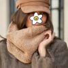 Winter Cowl Scraf in Teddy Fabric Soft & Warm for Cold Days