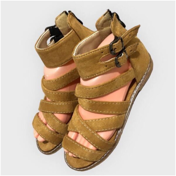 Women’s Fashion Flat Gladiator Sandals – Summer Essential with Easy Zipper