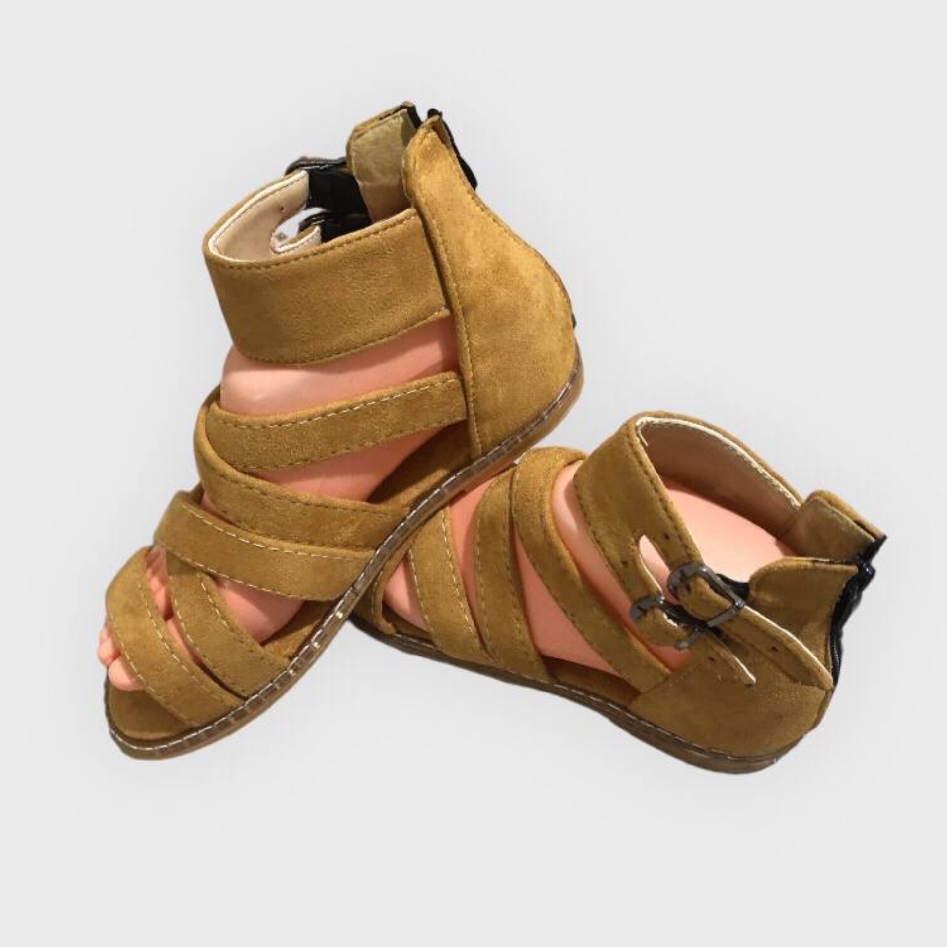 Women’s Fashion Flat Gladiator Sandals – Summer Essential with Easy Zipper