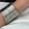 Women's Wire-Inspired Cuff Bracelet – Multi-Row, Fade-Resistant