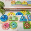 Wooden Montessori 5-Column Shape Sorting Puzzle – Enhance Fine Motor Skills