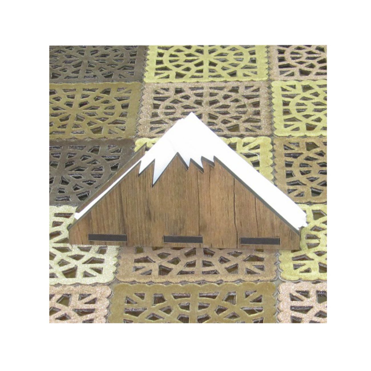 Wooden Mountain Napkin Holder – Suitable for Nature Lovers and Rustic Kitchens (4x)