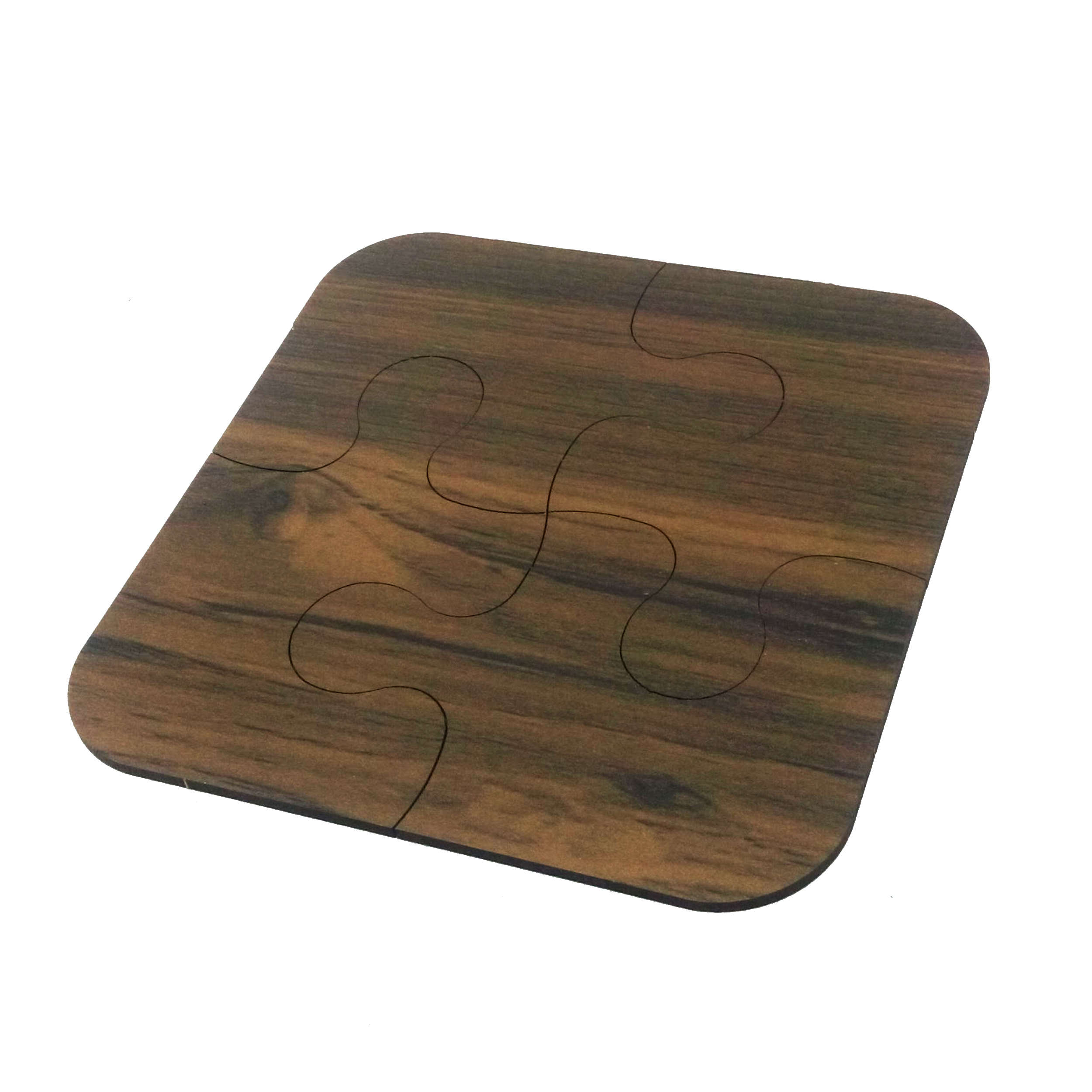 Wooden Puzzle Coaster Set – Suitable for Coffee Tables & Home Decor (4x)