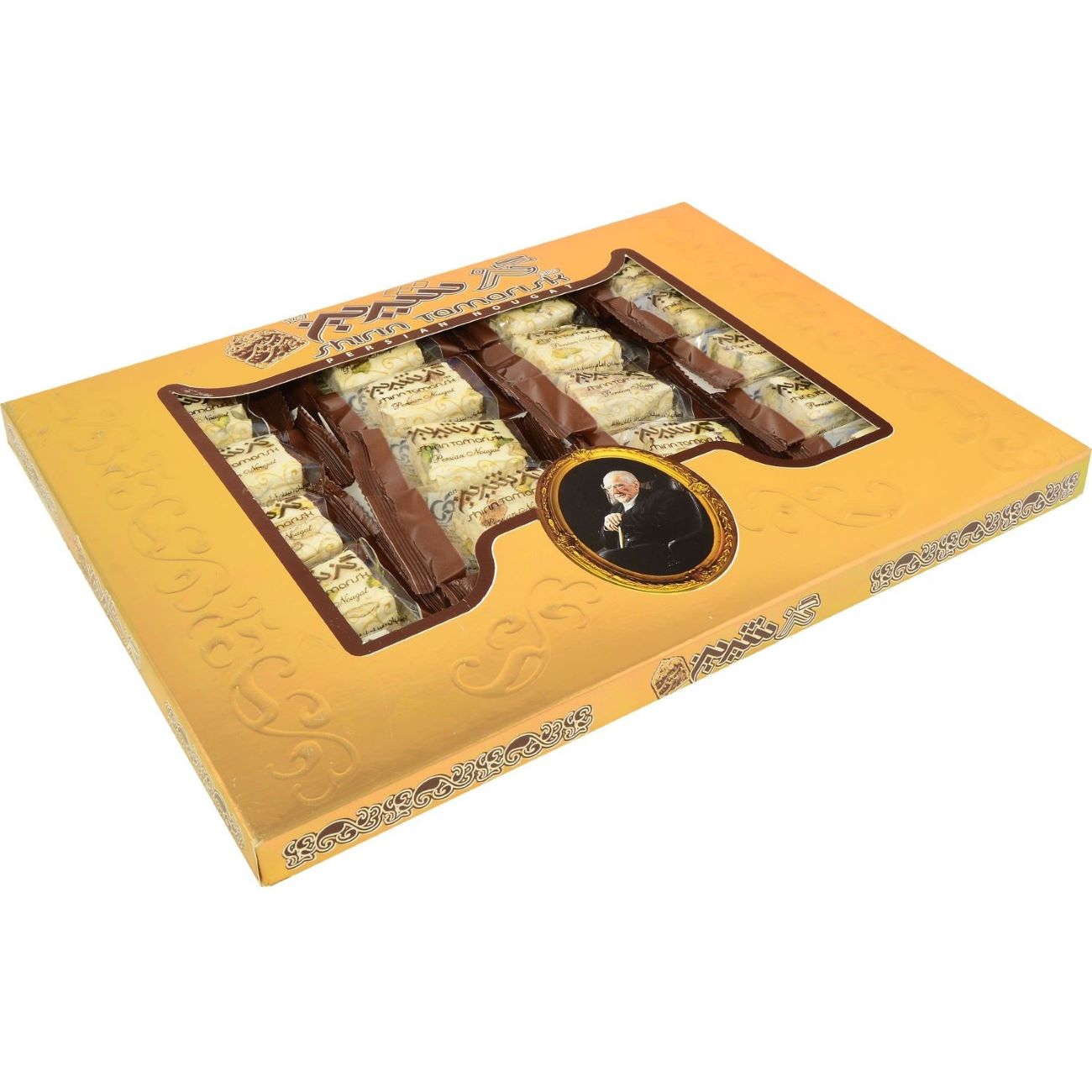 Shirin Gaz 28% Pistachio & Almond Mixed Persian Nougat - 200g (4x)