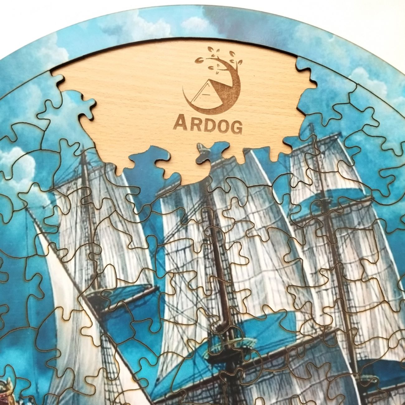 Wooden 113-Piece Ship Puzzle – Creative & Fun Model for All Ages