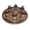 16-Piece Charcoal Copper Samovar Set with Mina-Kari Enamel Design