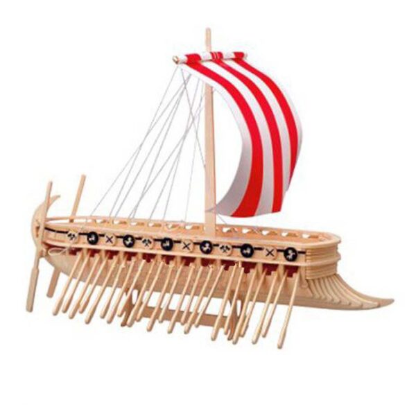 3D Wooden Puzzle – Pirate Ship, Suitable for Kids & Adults