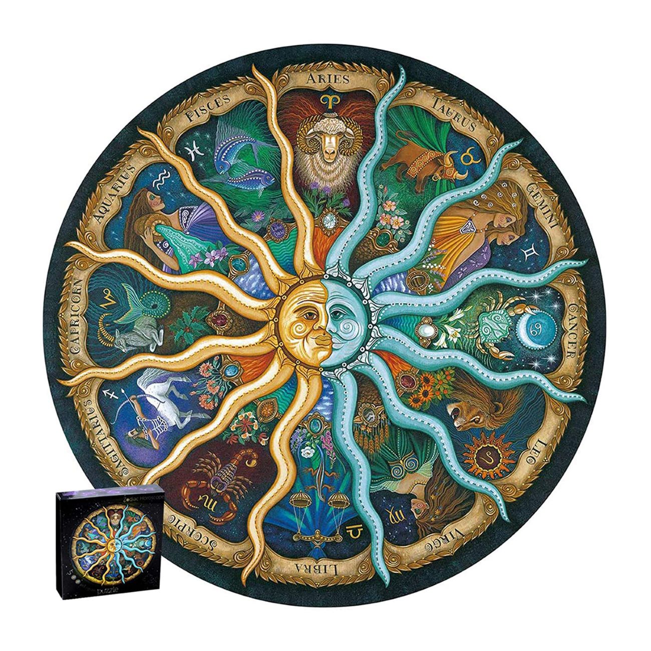 500-Piece Zodiac Puzzle – Circular Horoscope Design